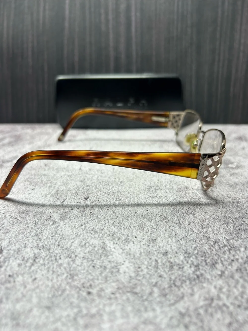 Versace MOD 1160 Eyeglasses 53-16-130 Gold Tortoise Prescription Made in Italy